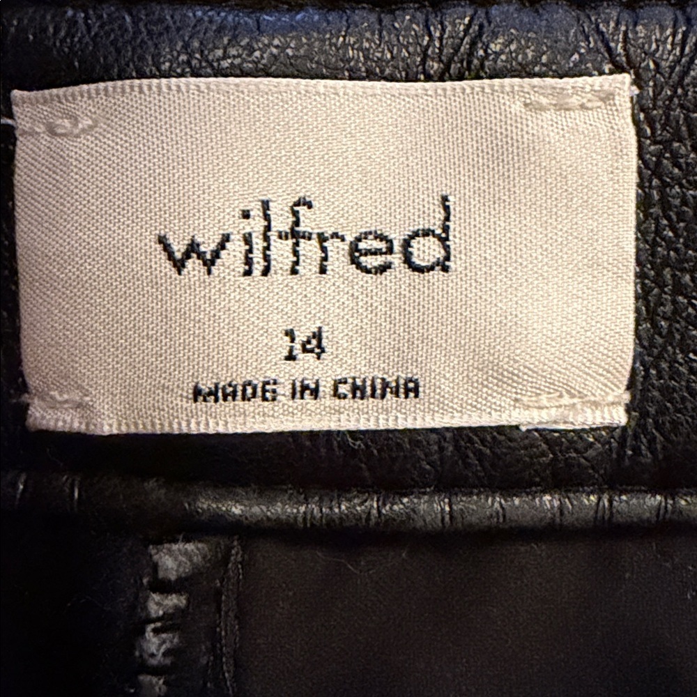 Aritzia Wilfred Black Melina Vegan Leather Pants Size 14 - Picture 8 of 9